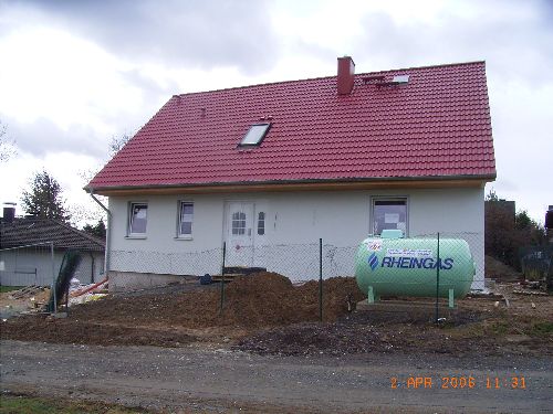 Gastank f�r etwa drei Monate